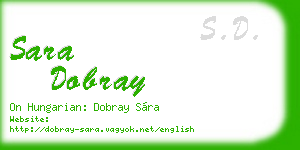 sara dobray business card