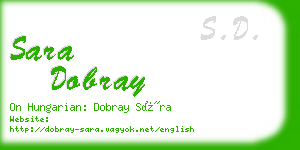 sara dobray business card